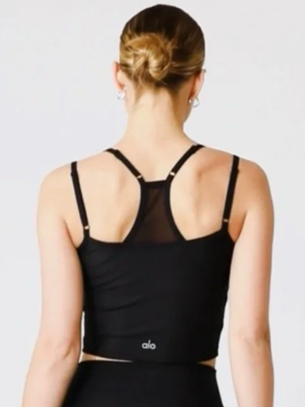 Alo Airlift Double Check Bra Tank adjustable straps removable pads Sz S